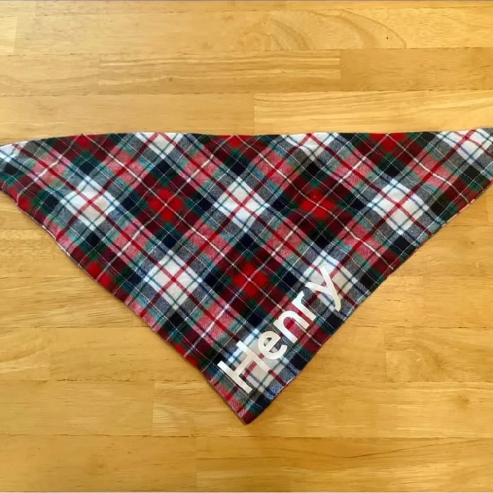 Plaid Dog Bandana Scarf